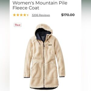 L.L. Bean Women's Tan Sherpa Jacket